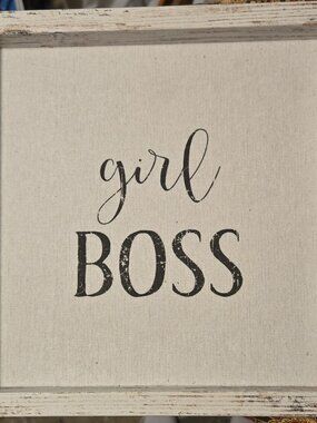 SHow 'em who's boss!  Girl Boss sign for your home or office NEW
